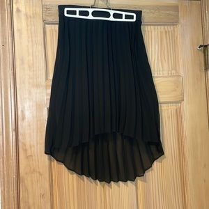 Ally B girls L high low black skirt